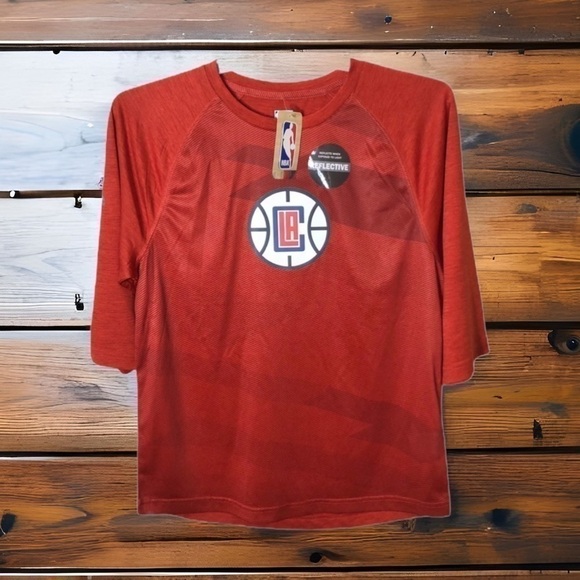 NBA LA Clippers Reflective Shirt NWT Red Men’s Medium Los Angeles - Picture 1 of 8